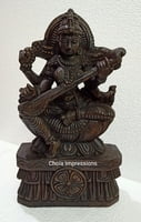 Saraswati Devi Wooden statue- all side carved - 1 ft Saraswati Devi Wooden statue- all side carved - 1 ft